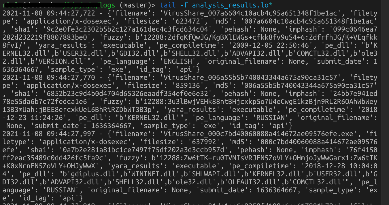 malzoo-analysis-logs